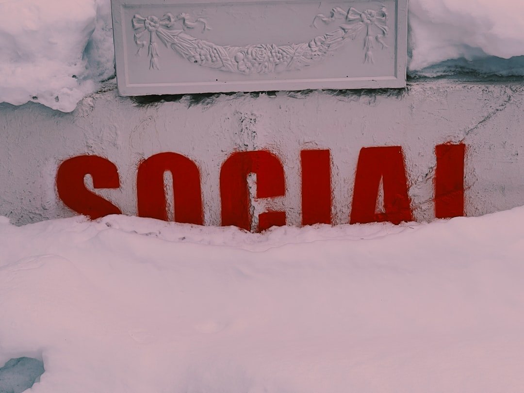 red and white love print on white wall