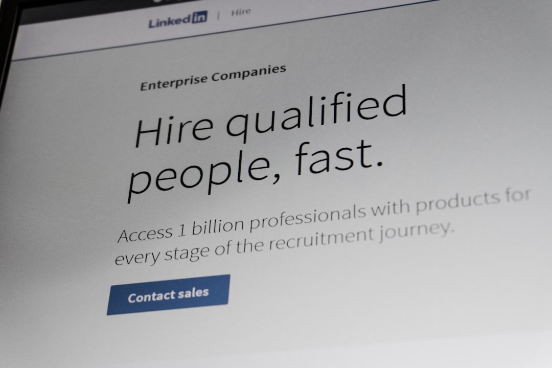 Linkedin website promoting enterprise hiring solutions.