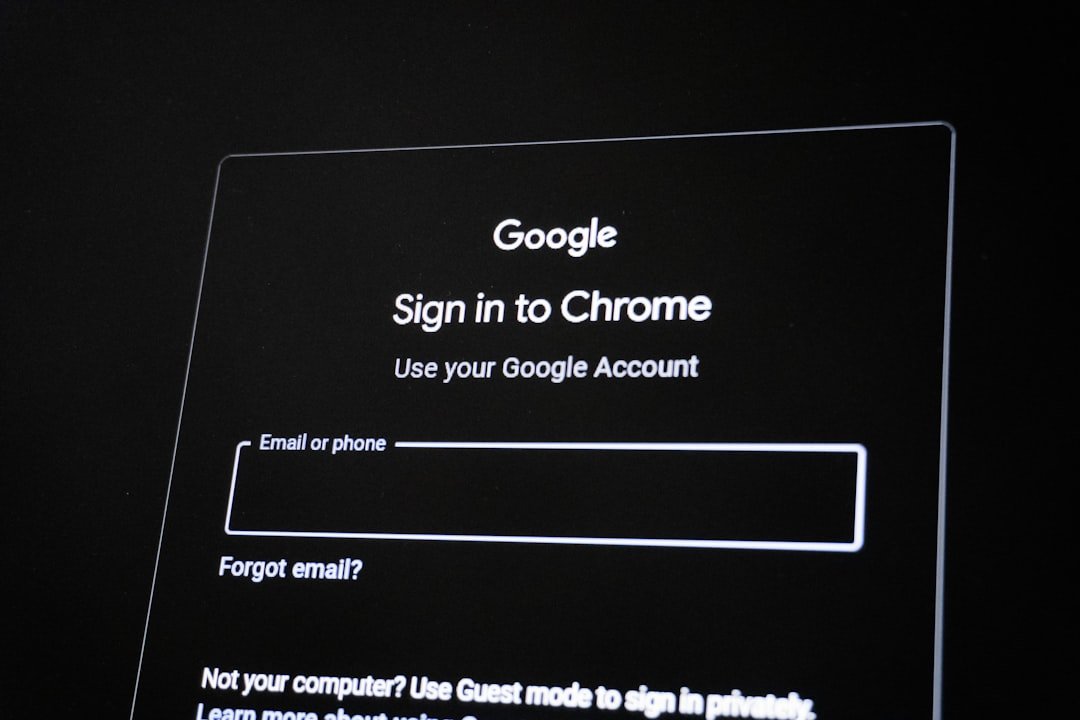 Google chrome sign-in screen with email field.